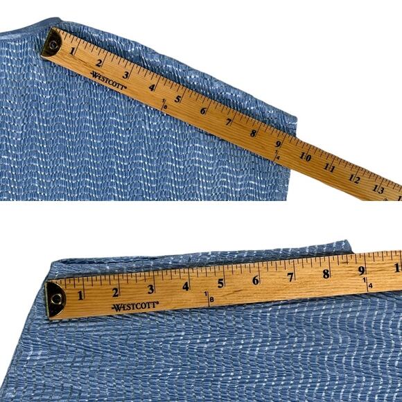 Icy Blue Crinkle Textured Blouse Top - No Tags - Measurements Included - Picture 8 of 8